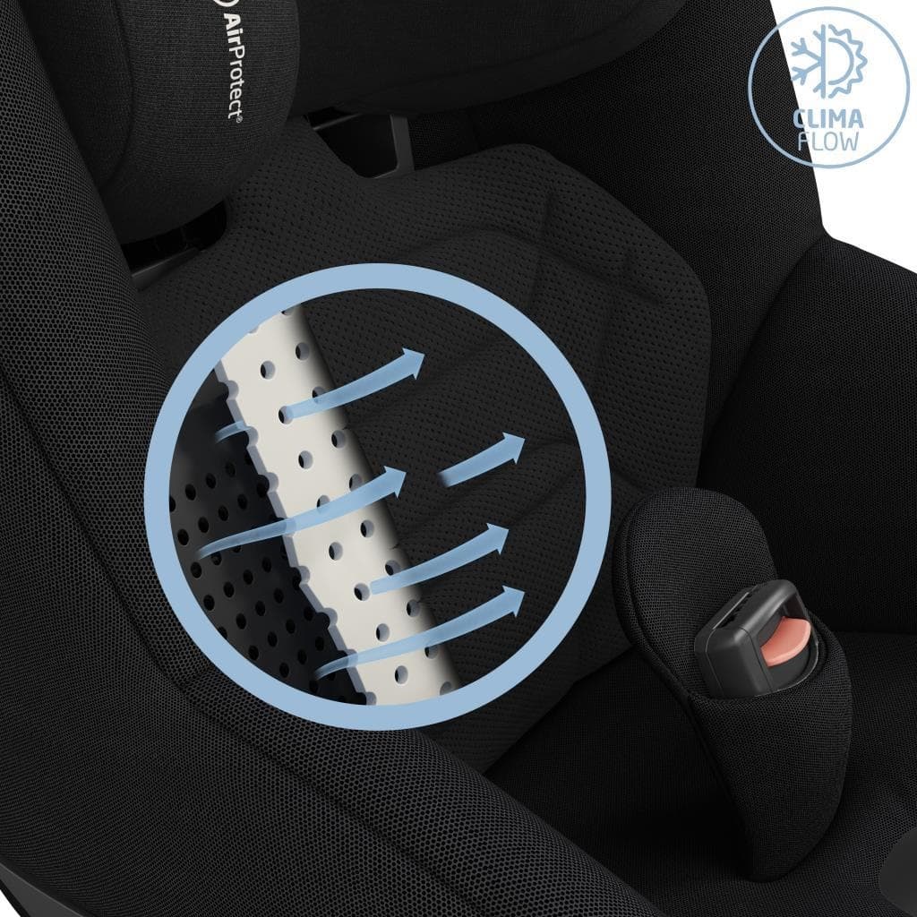 Maxi-Cosi Mica 360 Pro i-Size Dünyanın İlk Kızaklı, Araç Dışına Çıkabilen ADAC'lı İsofix'li 360 Dönebilir Yatabilir 0-18 kg Bebek Oto Koltuğu Authentic Black