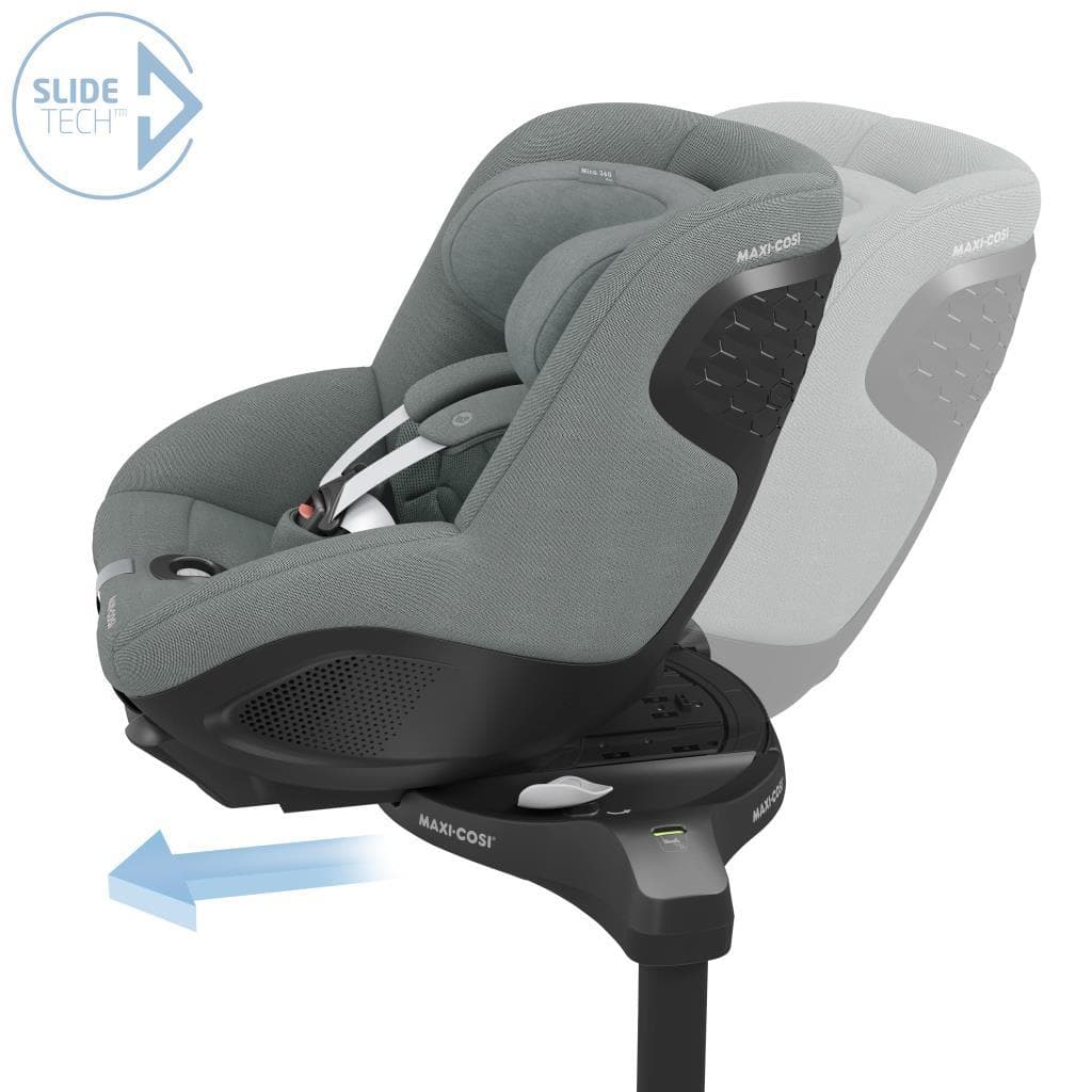 Maxi-Cosi Mica 360 Pro i-Size Dünyanın İlk Kızaklı, Araç Dışına Çıkabilen ADAC'lı İsofix'li 360 Dönebilir Yatabilir 0-18 kg Bebek Oto Koltuğu Authentic Grey