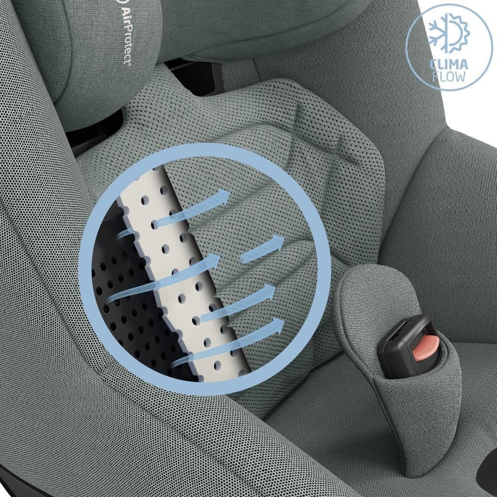 Maxi-Cosi Mica 360 Pro i-Size Dünyanın İlk Kızaklı, Araç Dışına Çıkabilen ADAC'lı İsofix'li 360 Dönebilir Yatabilir 0-18 kg Bebek Oto Koltuğu Authentic Grey
