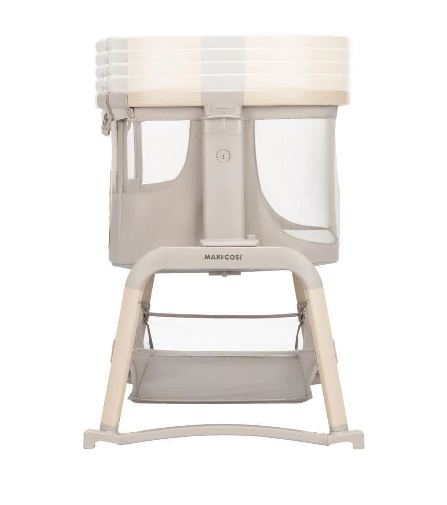 Maxi-Cosi Iora Air Sallanabilen Ahşap Görünümlü Anne Yanı Beşik Beige Eco