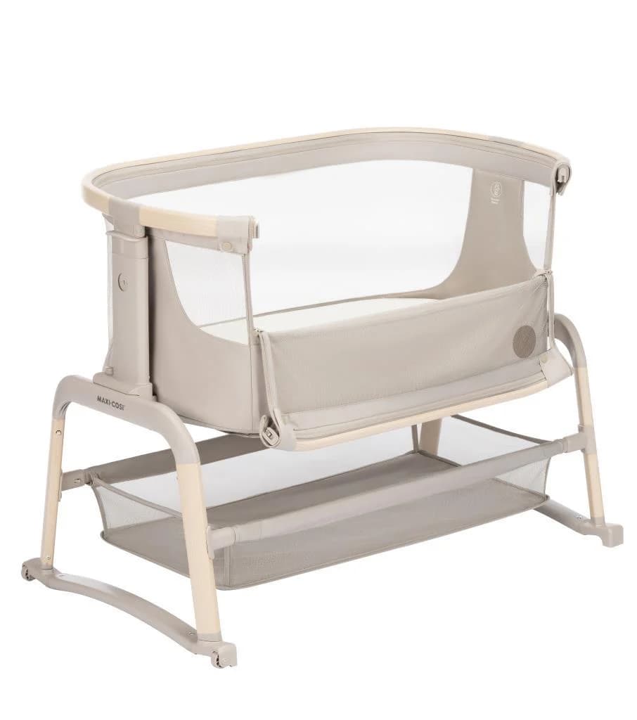 Maxi-Cosi Iora Air Sallanabilen Ahşap Görünümlü Anne Yanı Beşik Beige Eco