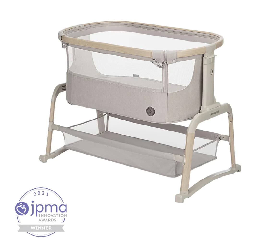 Maxi-Cosi Iora Air Sallanabilen Ahşap Görünümlü Anne Yanı Beşik Beige Eco